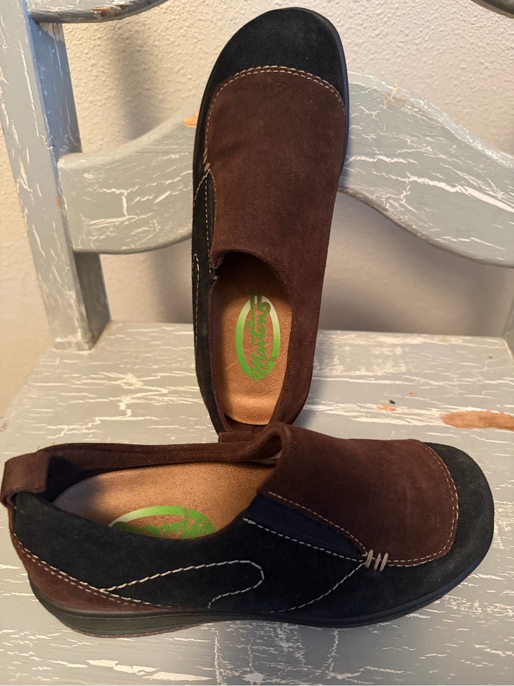 Martino Comfort Slip-On Women's Suede Mules in Brown and Black